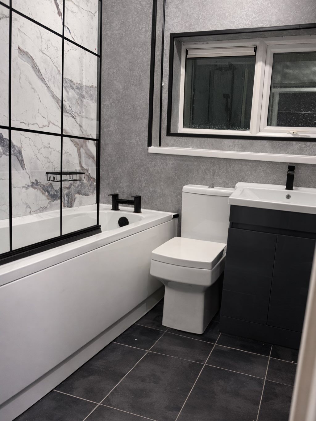 Modern panels and matte black fittings